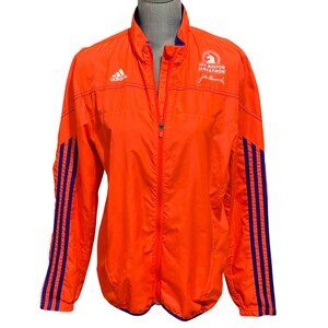 Adidas Boston Marathon 2015 Windbreaker - Size Small - Orange Jacket